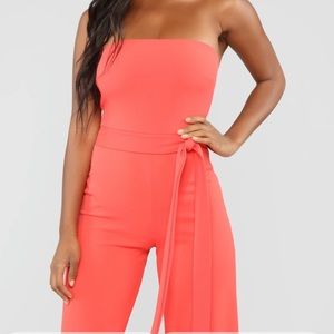 Fashion Nova - Not in the Mood Tube Jumpsuit - M